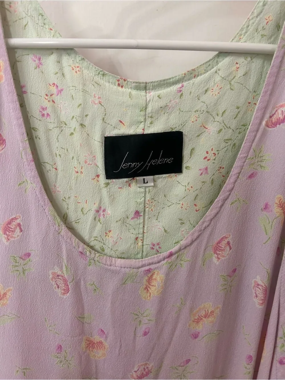 vintage Pastel Floral Layered Tank Dress